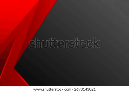 Abstract background Red and Black arrow shape with technology concept for template, poster, wallpaper, flyer design. Vector illustration
