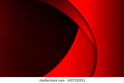 Abstract background red and black frame layout steel design tech innovation concept with curve shape composition. Can use for wallpaper, poster, presentation, brochure, cover, banner, advertising