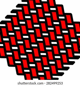 Abstract background in red and black on white