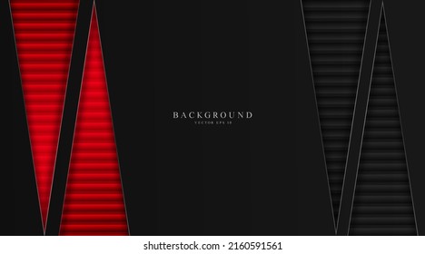 abstract background, red black triangle strip