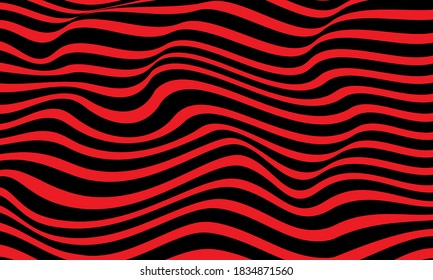 abstract background of red and black waves, for wallpaper or something else