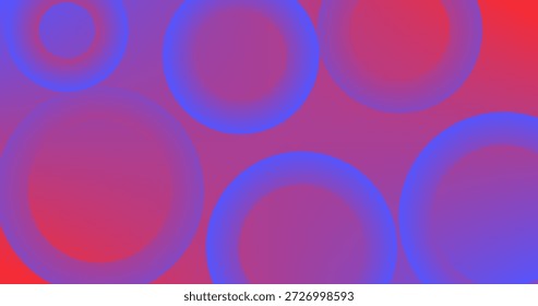 Fundo abstrato com círculos vermelhos azuis anéis para copiar projeto de espaço