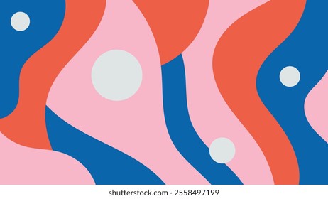 abstract background with red and blue curves