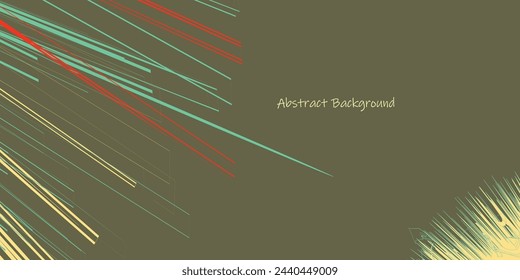 Abstract background with red, blue and green lines. The background is a mix of retro colors and it looks like a painting.