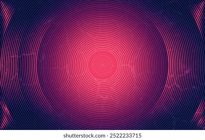 abstract background with red and blue lines circle fingerprint effect, abstract purple background with a spiral design in the center.