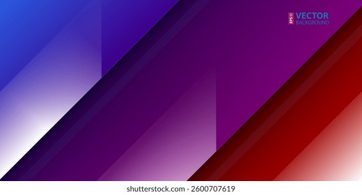 Abstract background with red, blue and purple shiny paper layers. RGB EPS 10 vector illustration