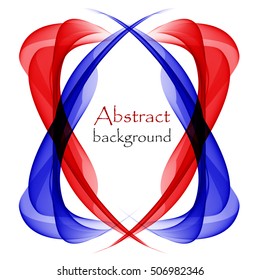 Abstract background with red and blue wave