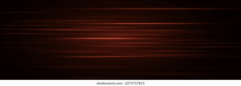 Abstract background with red blurred lines, rays, glare of light on a black background