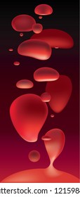 abstract background with red bulb