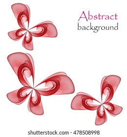 Abstract background with red butterfly
