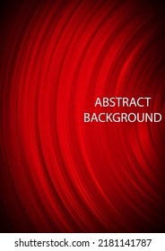 curva de círculo rojo de fondo abstracto y brillo brillante de giro, ilustración vectorial