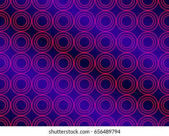 Abstract Background with Red Circles and Dark Gradient