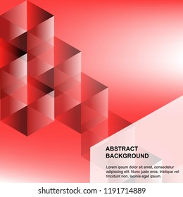 abstract background red color,EPS10 Design Graphic Concept box square blend with color Different level