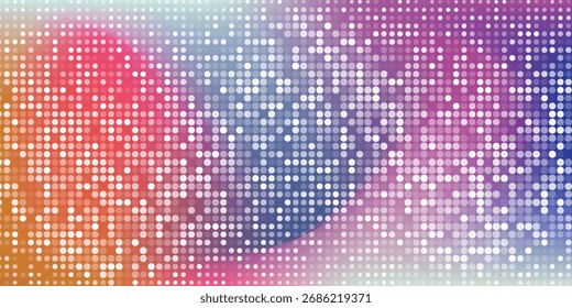 Fundo abstrato em cores vermelhas feitas de pontos grandes e pequenos. ilustração vetorial.