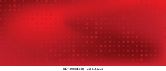 Abstract background in red colors made of big and small dots. Vector Illustration