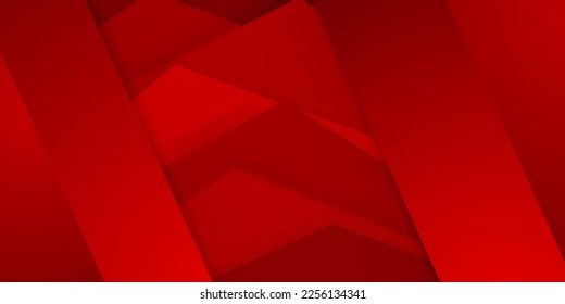 Abstract background in red colors with several overlapping surfaces with shadows