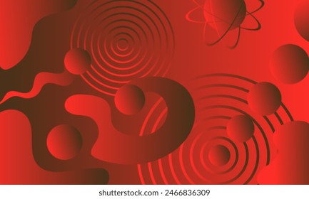 abstract background in red colors showing the components of dynamics and movement Vector