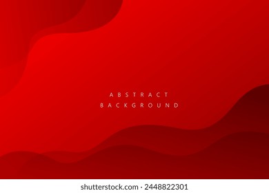 Abstract background with red curve and black shadow color. Vector illustration