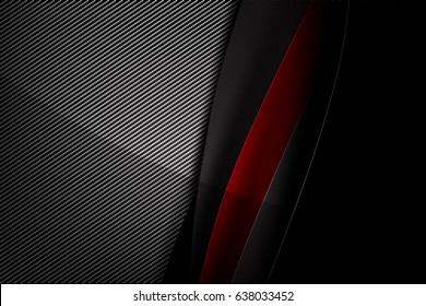 Abstract background red dark and black carbon fiber vector illustration eps10