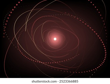 Fondo Abstractas con Elementos rojos de los círculos del tablero, Vector común