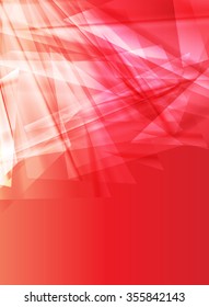 Abstract background red design vector concept made of transparent fragments