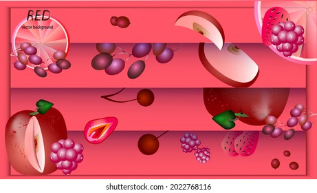 Abstract background with red fruits