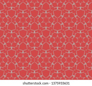 Abstract background. Red geometric seamless pattern in modern stylish. Vector seamless pattern