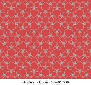 Abstract background. Red geometric seamless pattern in modern stylish. Vector seamless pattern