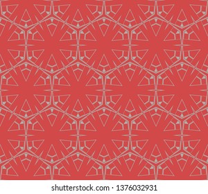 Abstract background. Red geometric seamless pattern in modern stylish. Vector seamless pattern