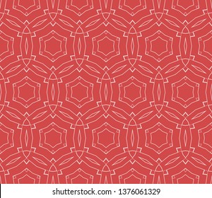 Abstract background. Red geometric seamless pattern in modern stylish. Vector seamless pattern