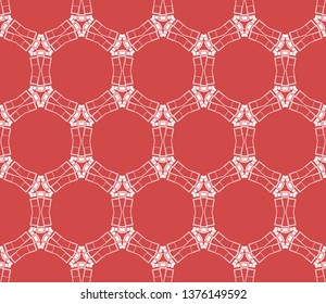 Abstract background. Red geometric seamless pattern in modern stylish. Vector seamless pattern