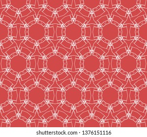 Abstract background. Red geometric seamless pattern in modern stylish. Vector seamless pattern