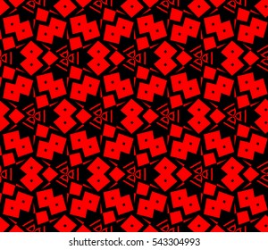 Abstract background. Red geometric seamless pattern in modern stylish. Vector seamless pattern