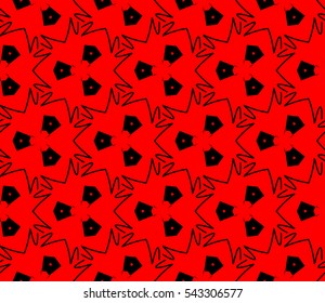 Abstract background. Red geometric seamless pattern in modern stylish. Vector seamless pattern