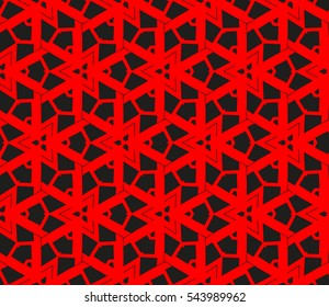 Abstract background. Red geometric seamless pattern in modern stylish. Vector seamless pattern