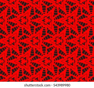 Abstract background. Red geometric seamless pattern in modern stylish. Vector seamless pattern