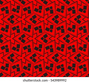 Abstract background. Red geometric seamless pattern in modern stylish. Vector seamless pattern