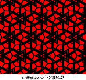 Abstract background. Red geometric seamless pattern in modern stylish. Vector seamless pattern