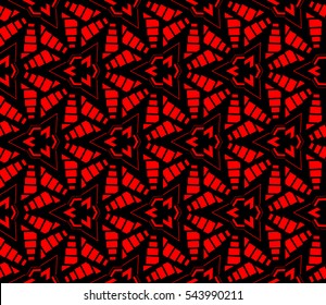 Abstract background. Red geometric seamless pattern in modern stylish. Vector seamless pattern