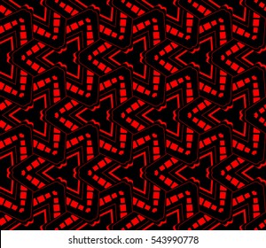 Abstract background. Red geometric seamless pattern in modern stylish. Vector seamless pattern
