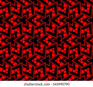 Abstract background. Red geometric seamless pattern in modern stylish. Vector seamless pattern