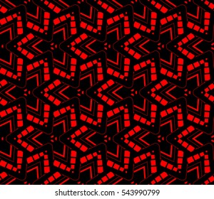 Abstract background. Red geometric seamless pattern in modern stylish. Vector seamless pattern