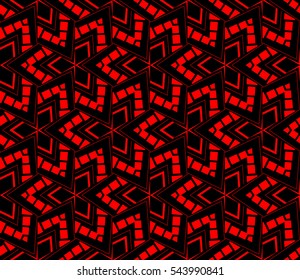 Abstract background. Red geometric seamless pattern in modern stylish. Vector seamless pattern