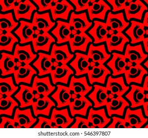 Abstract background. Red geometric seamless pattern in modern stylish. Vector seamless pattern