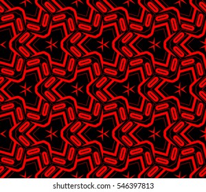Abstract background. Red geometric seamless pattern in modern stylish. Vector seamless pattern
