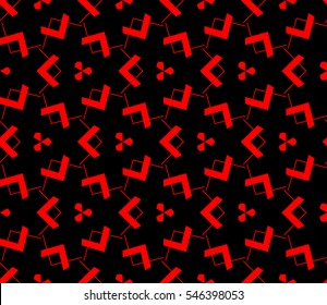 Abstract background. Red geometric seamless pattern in modern stylish. Vector seamless pattern