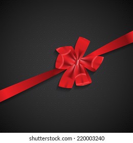 Abstract Background with Red Gift Ribbon . Vector illustration