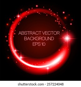 Abstract Background With Red Glowing Circle