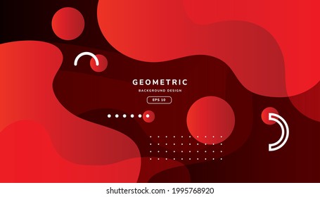 Abstract background red gradient with wave effect. Minimal geometric background. wave vector illustration design. Modern vector Illustration. Suit for Card, flyer, Banner, header, cover, wallpaper