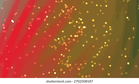 Fondo Abstractas de colores rojos y verdes con brillante animación de efecto bokeh dorado, Abstractos Twirls Partículas, Imagen de Regalías de valores.
